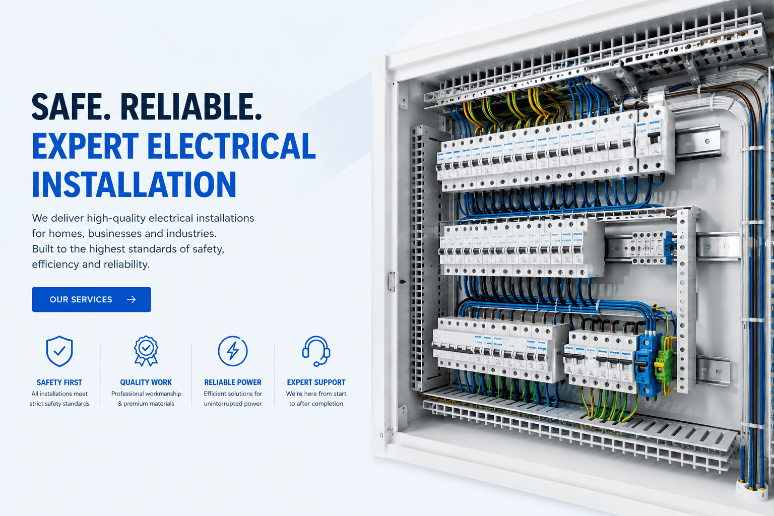 Professional electrical panel installation by certified electrician